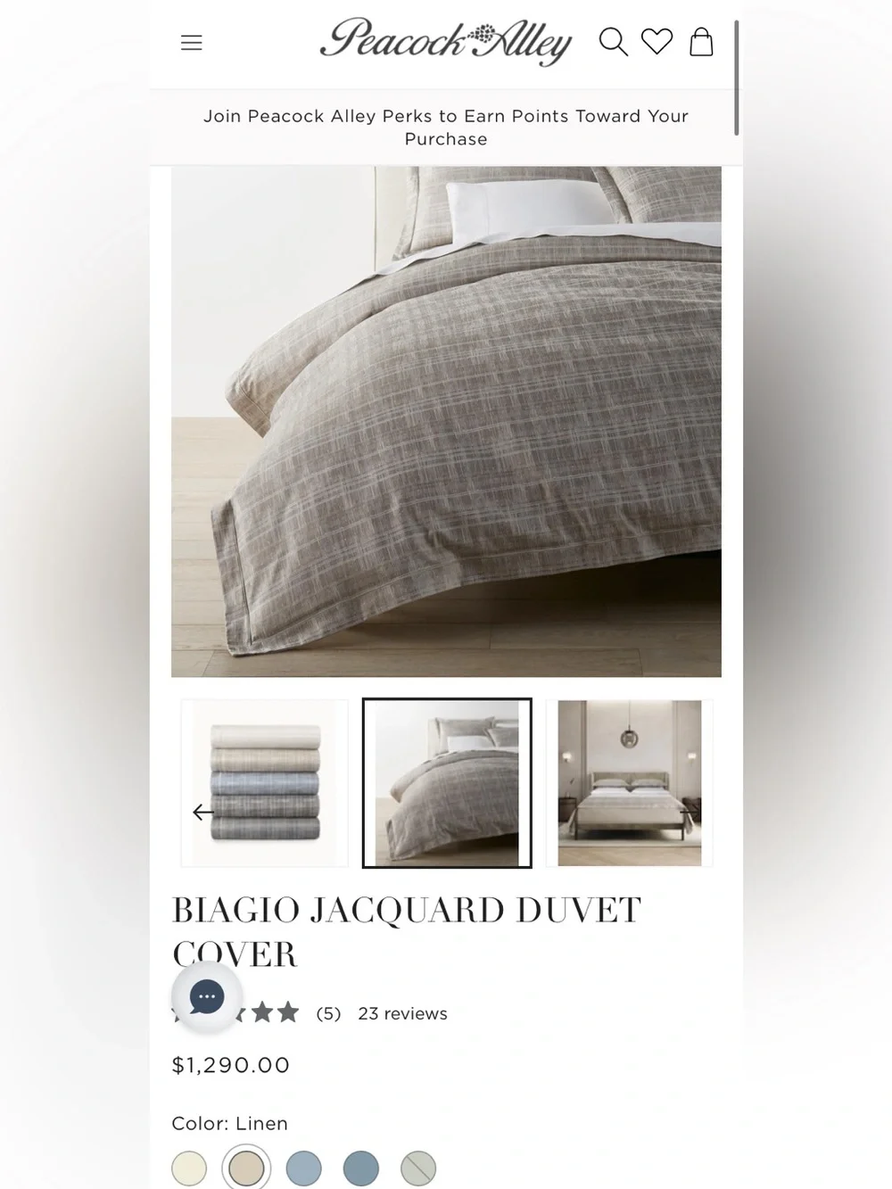 Peacock Alley Biagio Jacquard Duvet Cover Shams Set King USA Made Italian Cotton
